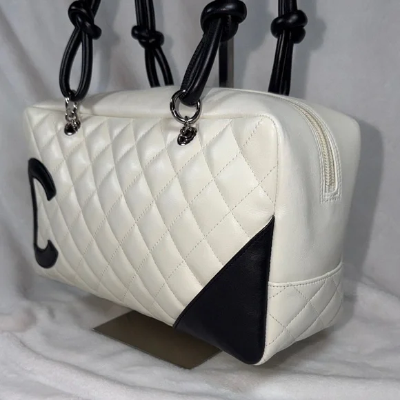CHANEL Cambon Bowler Bag with Black Trim - Picture 3 of 14